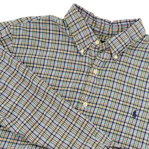 Ralph Lauren Men's Slim Fit Plaid‎ Button Down Shirt XXL